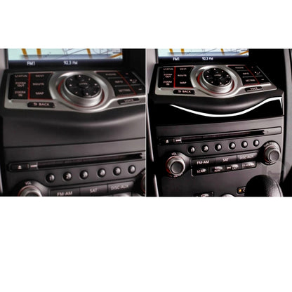 For Nissan 370Z Z34 2009- Car Multimedia Navigation Button Decorative Sticker, Left and Right Drive Universal (Black) - Car Interior Mouldings by buy2fix | Online Shopping UK | buy2fix
