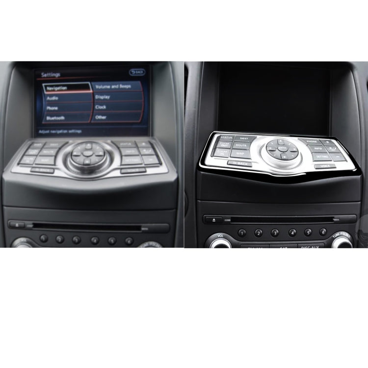 For Nissan 370Z Z34 2009- Car Multimedia Navigation Button Panel Decorative Sticker, Left and Right Drive Universal (Black) - Car Interior Mouldings by buy2fix | Online Shopping UK | buy2fix