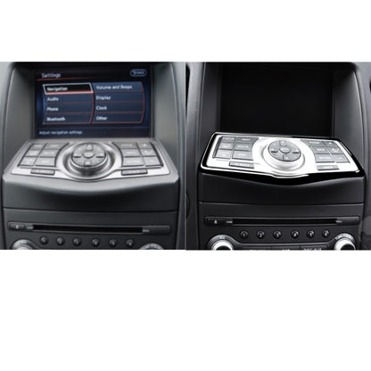 For Nissan 370Z Z34 2009- Car Multimedia Navigation Button Panel Decorative Sticker, Left and Right Drive Universal (Black) - Car Interior Mouldings by buy2fix | Online Shopping UK | buy2fix