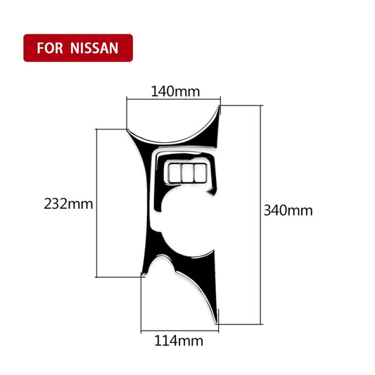 For Nissan 370Z Z34 2009- 3 in 1 Car Center Console Water Cup Holder Panel Decorative Sticker, Left and Right Drive Universal (Black) - Car Interior Mouldings by buy2fix | Online Shopping UK | buy2fix
