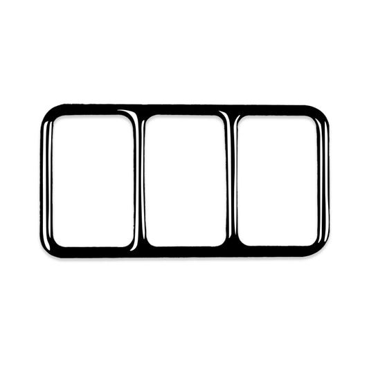 For Nissan 370Z Z34 2009- Car Central Control Heating Button Frame Decorative Sticker, Left and Right Drive Universal (Black) - Car Interior Mouldings by buy2fix | Online Shopping UK | buy2fix
