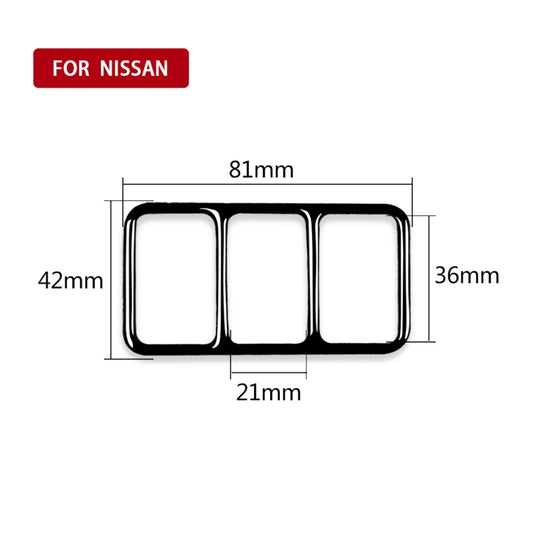 For Nissan 370Z Z34 2009- Car Central Control Heating Button Frame Decorative Sticker, Left and Right Drive Universal (Black) - Car Interior Mouldings by buy2fix | Online Shopping UK | buy2fix