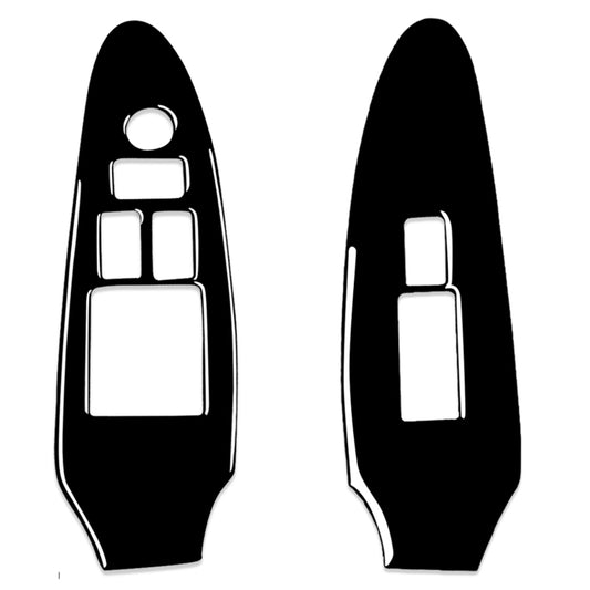 For Nissan 370Z Z34 2009- 2 in 1 Car Window Lift Panel with Hole Decorative Sticker, Left Drive (Black) - Car Interior Mouldings by buy2fix | Online Shopping UK | buy2fix