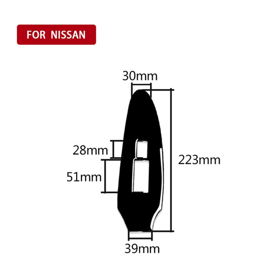 For Nissan 370Z Z34 2009- Car Co-driver Side Door Lift Panel Decorative Sticker, Right Drive (Black) - Car Interior Mouldings by buy2fix | Online Shopping UK | buy2fix