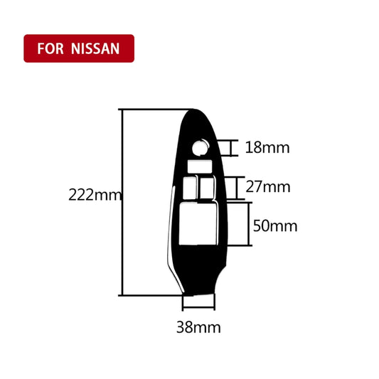 For Nissan 370Z Z34 2009- Car Driver Side Door Lift Panel with Hole Decorative Sticker, Left Drive (Black) - Car Interior Mouldings by buy2fix | Online Shopping UK | buy2fix