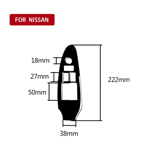For Nissan 370Z Z34 2009- Car Driver Side Door Lift Panel with Hole Decorative Sticker, Right Drive - Car Interior Mouldings by buy2fix | Online Shopping UK | buy2fix