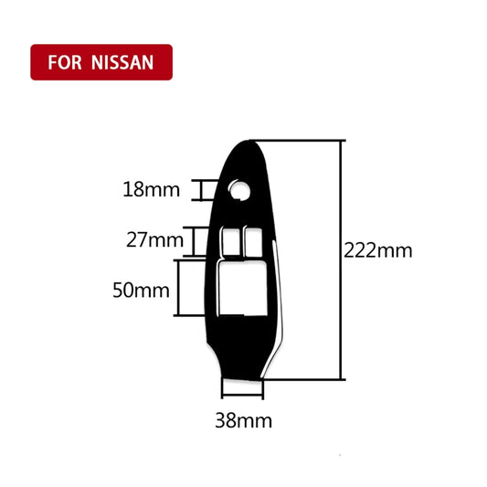 For Nissan 370Z Z34 2009- Car Driver Side Door Lift Panel Decorative Sticker, Right Drive (Black) - Car Interior Mouldings by buy2fix | Online Shopping UK | buy2fix