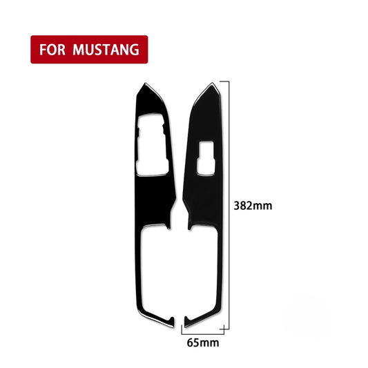 For Ford Mustang 2015-2020 Car Window Lift Decorative Sticker, Left Drive (Black) - Car Interior Mouldings by buy2fix | Online Shopping UK | buy2fix