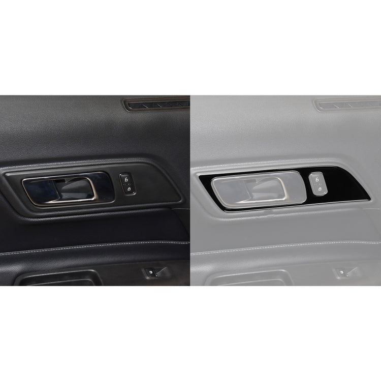 For Ford Mustang 2015-2020 Car Door Handle Panel Decorative Sticker, Right Drive (Black) - Car Interior Mouldings by buy2fix | Online Shopping UK | buy2fix