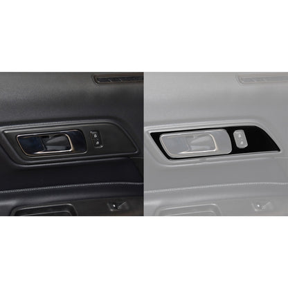 For Ford Mustang 2015-2020 Car Door Handle Panel Decorative Sticker, Right Drive (Black) - Car Interior Mouldings by buy2fix | Online Shopping UK | buy2fix