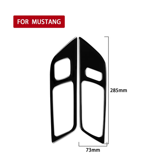 For Ford Mustang 2015-2020 Car Door Handle Panel Decorative Sticker, Left Drive (Black) - Car Interior Mouldings by buy2fix | Online Shopping UK | buy2fix