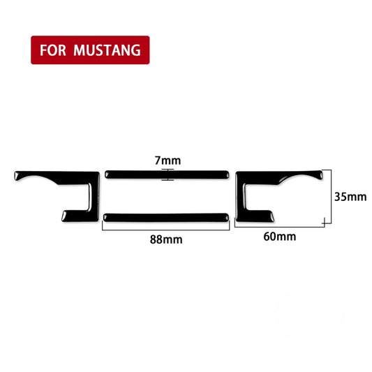 For Ford Mustang 2015-2020 Car Central Control CD Decorative Sticker, Left and Right Drive Universal (Black) - Car Interior Mouldings by buy2fix | Online Shopping UK | buy2fix