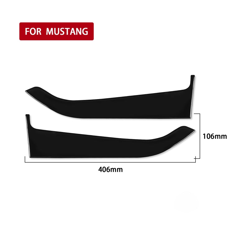 For Ford Mustang 2015-2020 Car Front Door Panel Decorative Sticker, Left and Right Drive Universal (Black) - Car Interior Mouldings by buy2fix | Online Shopping UK | buy2fix
