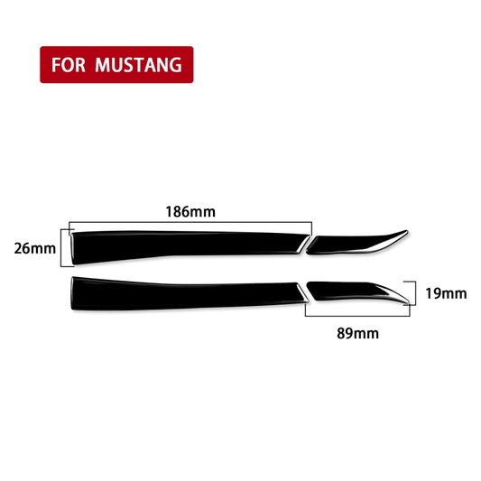 For Ford Mustang 2015-2020 Car Rearview Mirror Decorative Sticker, Left and Right Drive Universal (Black) - Car Interior Mouldings by buy2fix | Online Shopping UK | buy2fix