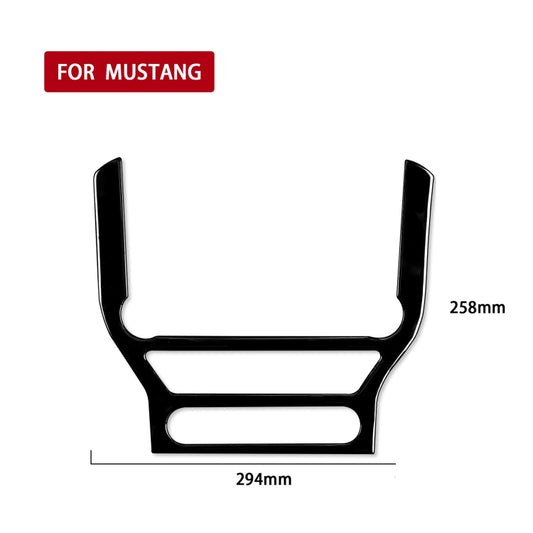 For Ford Mustang 2015-2020 Car CD Panel Decorative Sticker, Left and Right Drive Universal (Black) - Car Interior Mouldings by buy2fix | Online Shopping UK | buy2fix