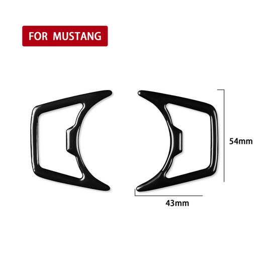For Ford Mustang 2015-2020 Car Headlight Decorative Sticker, Left and Right Drive Universal(Black) - Car Interior Mouldings by buy2fix | Online Shopping UK | buy2fix
