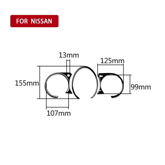 For Nissan 370Z Z34 2009- Car Dashboard Panel Decorative Sticker, Left and Right Drive Universal (Black) - Car Interior Mouldings by buy2fix | Online Shopping UK | buy2fix