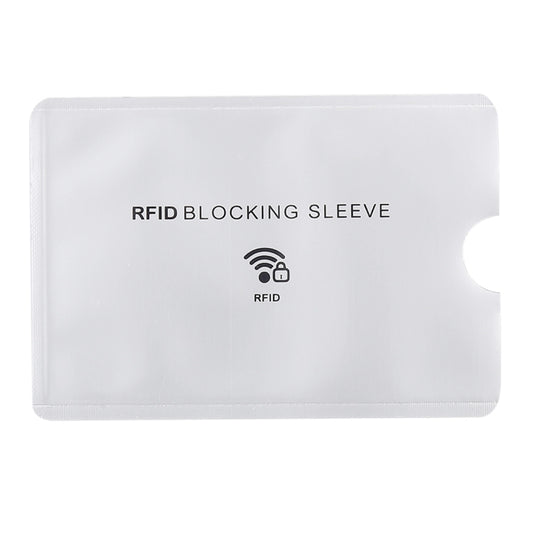 100pcs Aluminum Foil Anti Theft RFID Blocking Sleeve Card Protector, Size: 9.1*6.3cm - Antimagnetic RFID Package by buy2fix | Online Shopping UK | buy2fix