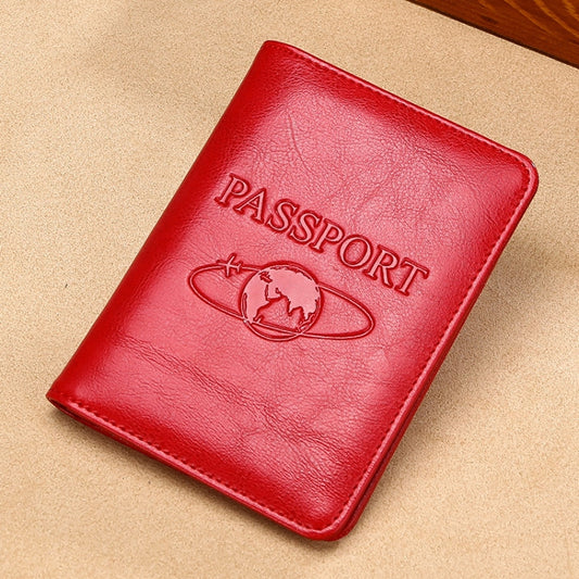 TP-8296 Multi-functional RFID Leather Travel Passport Holder(Red) - Antimagnetic RFID Package by buy2fix | Online Shopping UK | buy2fix