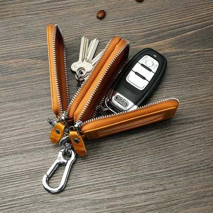 TP-9009 Double-deck Multi-function Car Key Bag(Brown) by buy2fix