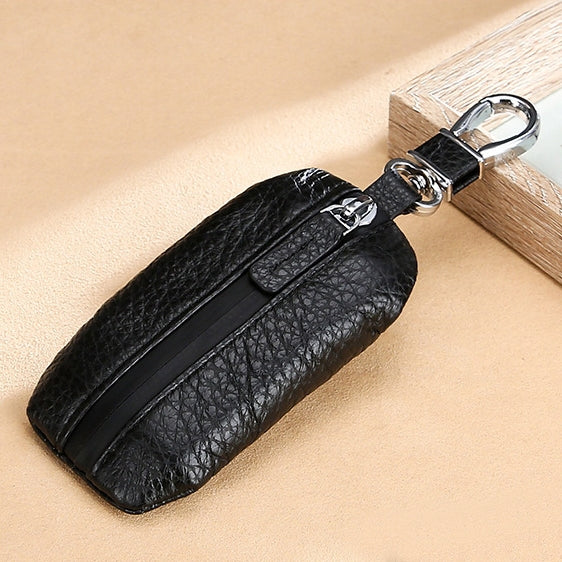 TP-9016 Litchi Texture Waterproof Zipper Car Key Bag (Black) by buy2fix