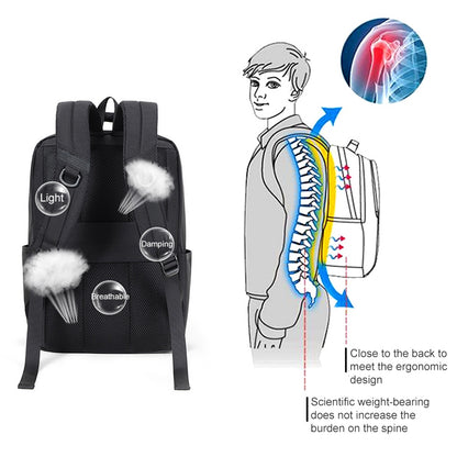 cxs-610 Multifunctional Oxford Cloth Laptop Bag Backpack (Blue) by buy2fix