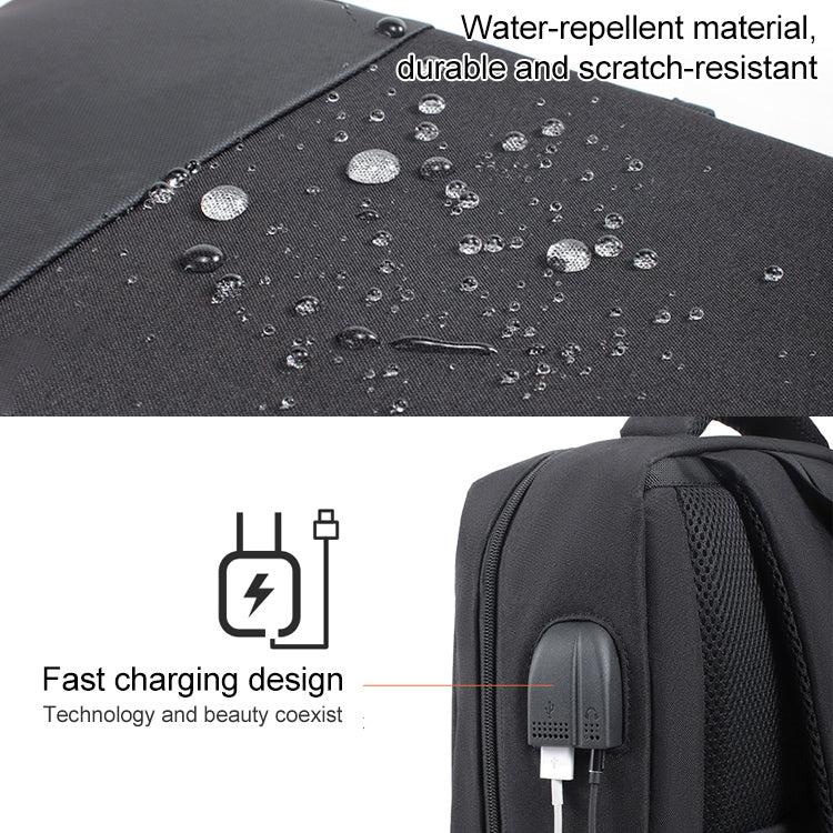 cxs-611 Multifunctional Oxford Laptop Bag Backpack(Dark Gray) - Backpack by buy2fix | Online Shopping UK | buy2fix