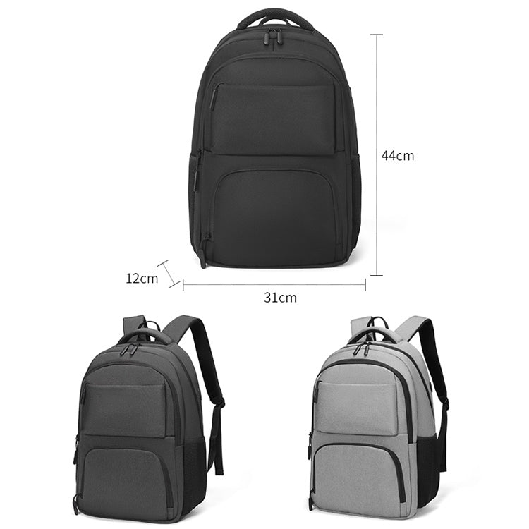 cxs-615 Multifunctional Oxford Laptop Bag Backpack (Light Grey) by buy2fix