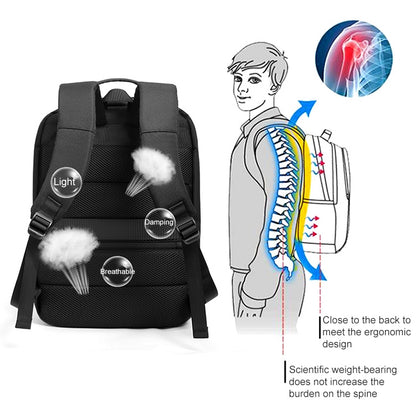 cxs-618 Multifunctional Oxford Laptop Bag Backpack (Black) by buy2fix