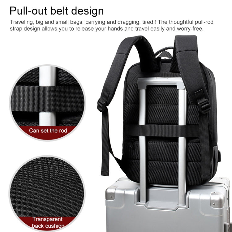 cxs-618 Multifunctional Oxford Laptop Bag Backpack (Black) by buy2fix