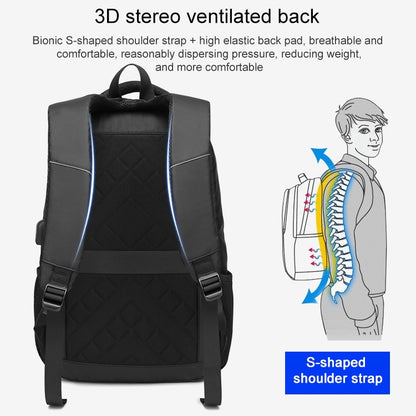 cxs-622 Multifunctional Oxford Laptop Bag Backpack (Black) by buy2fix