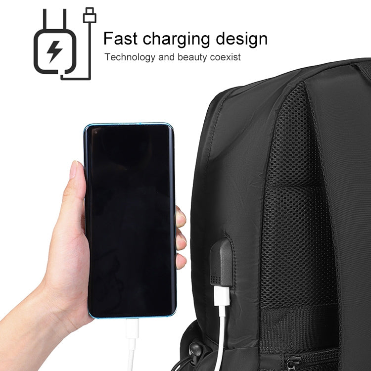 cxs-7203 Multifunctional Oxford Laptop Bag Backpack (Black) by buy2fix