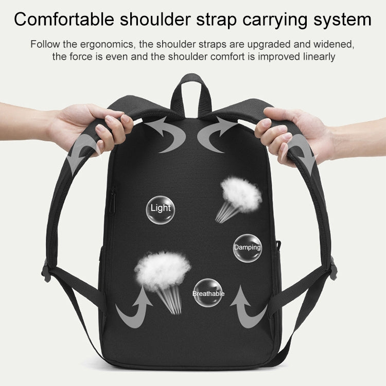 cxs-8106 Multifunctional Oxford Laptop Bag Backpack (Black) by buy2fix