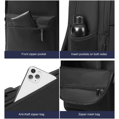 cxs-8106 Multifunctional Oxford Laptop Bag Backpack (Grey) by buy2fix