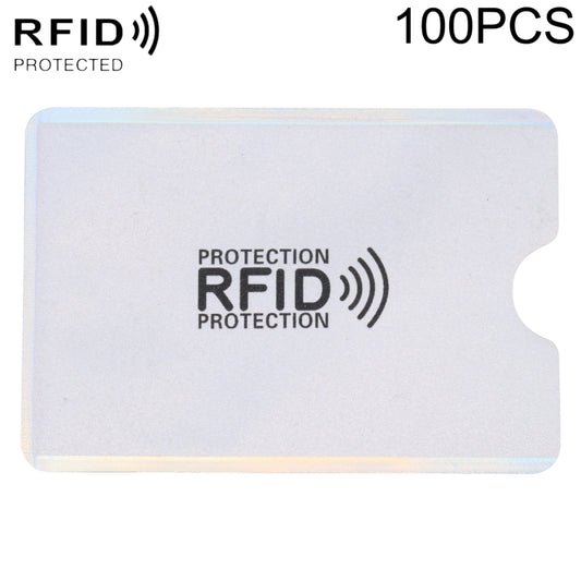 100 PCS Aluminum Foil Anti Theft RFID Blocking Sleeve Card Protector, Size: 9.1*6.3cm (Silver) - Antimagnetic RFID Package by buy2fix | Online Shopping UK | buy2fix