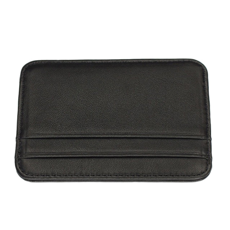 C1712H2 Sheepskin Ultra Thin Mini Convenient Card Case (Black) - Wallets by buy2fix | Online Shopping UK | buy2fix