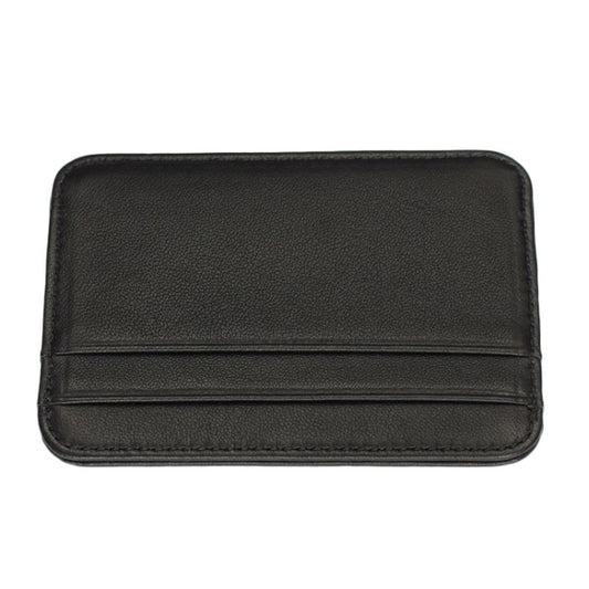 C1712H2 Sheepskin Ultra Thin Mini Convenient Card Case (Black) - Wallets by buy2fix | Online Shopping UK | buy2fix