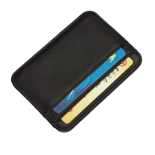 C1712H2 Sheepskin Ultra Thin Mini Convenient Card Case (Black) - Wallets by buy2fix | Online Shopping UK | buy2fix