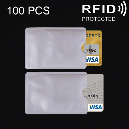 100 PCS Aluminum Foil Card Protective Cover Case RFID Blocking Safety Shield Identity Sleeves Cards Bag, Size: 9.1*6.3cm - Antimagnetic RFID Package by buy2fix | Online Shopping UK | buy2fix