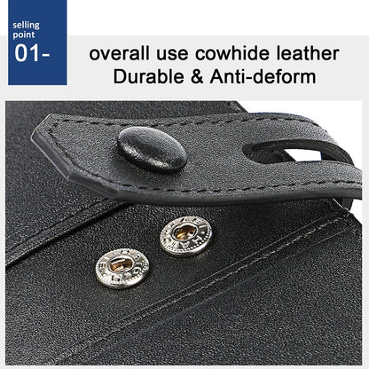 3529 Retro Crazy Horse Texture Double Zipper Anti-magnetic RFID Wallet for Man with Card Slots (Black) - Antimagnetic RFID Package by buy2fix | Online Shopping UK | buy2fix