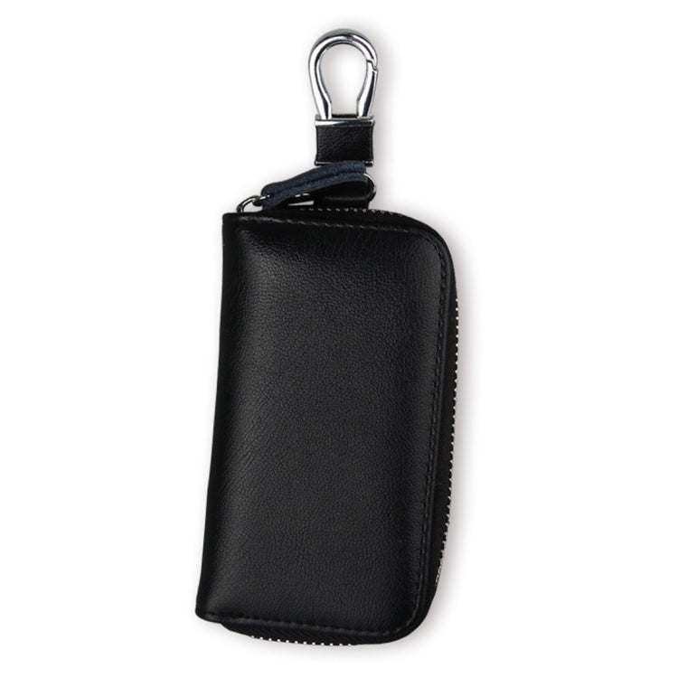 9092 Business Style Multifunctional Genuine Leather Zipper Car Key Bag(Black) by buy2fix
