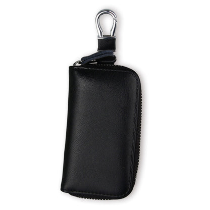 9092 Business Style Multifunctional Genuine Leather Zipper Car Key Bag(Black) by buy2fix