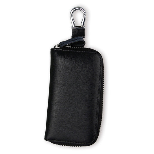 9092 Business Style Multifunctional Genuine Leather Zipper Car Key Bag(Black) by buy2fix