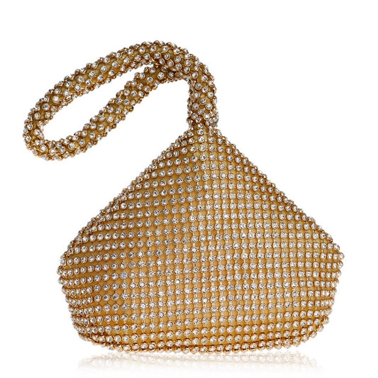 Women Fashion Banquet Party Diamond Handbag(Gold) - Handbags by buy2fix | Online Shopping UK | buy2fix