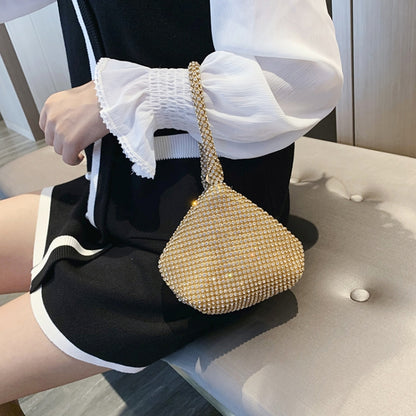 Women Fashion Banquet Party Diamond Handbag(Gold) - Handbags by buy2fix | Online Shopping UK | buy2fix