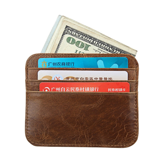 KB108 Antimagnetic RFID Fashion Crazy Horse Texture Bus Credit Card Package burglar brush - Antimagnetic RFID Package by buy2fix | Online Shopping UK | buy2fix