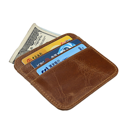 KB108 Antimagnetic RFID Fashion Crazy Horse Texture Bus Credit Card Package burglar brush - Antimagnetic RFID Package by buy2fix | Online Shopping UK | buy2fix