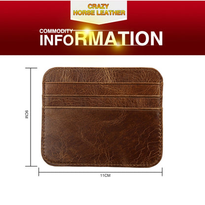 KB108 Antimagnetic RFID Fashion Crazy Horse Texture Bus Credit Card Package burglar brush - Antimagnetic RFID Package by buy2fix | Online Shopping UK | buy2fix