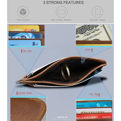 KB108 Antimagnetic RFID Fashion Crazy Horse Texture Bus Credit Card Package burglar brush - Antimagnetic RFID Package by buy2fix | Online Shopping UK | buy2fix