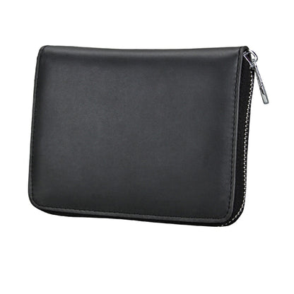 Antimagnetic RFID Multi-functional Genuine Leather Card Package(Black) - Antimagnetic RFID Package by buy2fix | Online Shopping UK | buy2fix